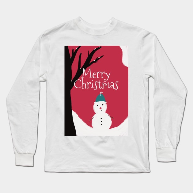 Merry Christmas Long Sleeve T-Shirt by Nikki_Arts